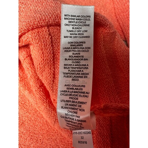 NEW Chico’s Coral Knit Sweater Size 1/M  Pullover 3/4 Sleeve Relaxed Fit Top - Picture 10 of 12
